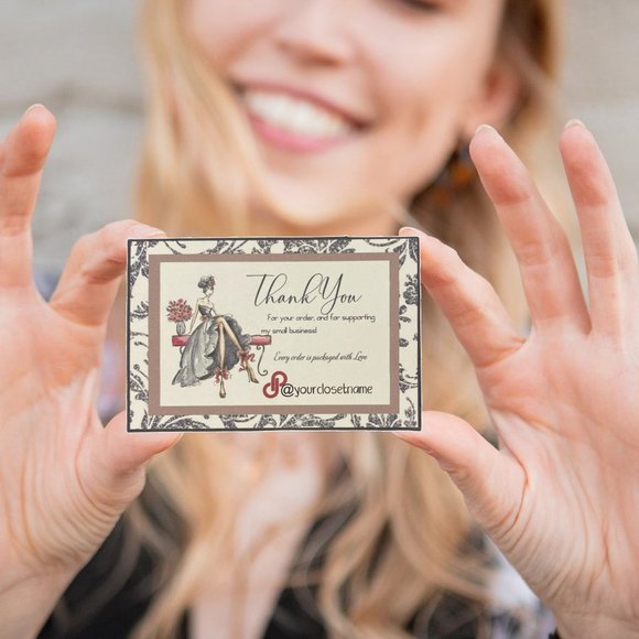 Poshmark Packaging Cards , Sales Insert Thank You Cards , Thank You Cards - Picture 2 of 6